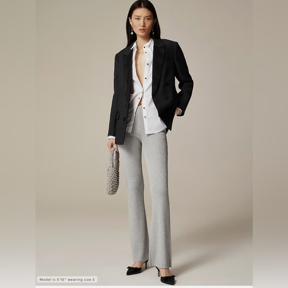 J. Crew Pants - J.Crew: Metallic cropped sweater pant